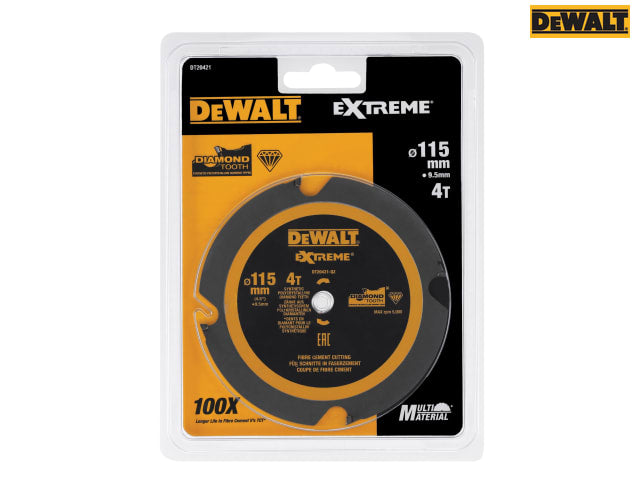 DEWALT DT20421 PCD Circular Saw Blade 115 x 9.5mm x 4T