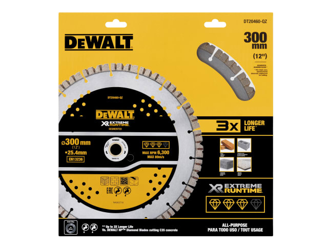 DEWALT ELITE SERIES All Purpose Diamond Wheel 305 x 25.4mm