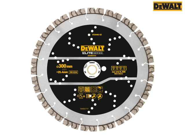 DEWALT ELITE SERIES All Purpose Diamond Segmented Wheel 300 x 25.4mm