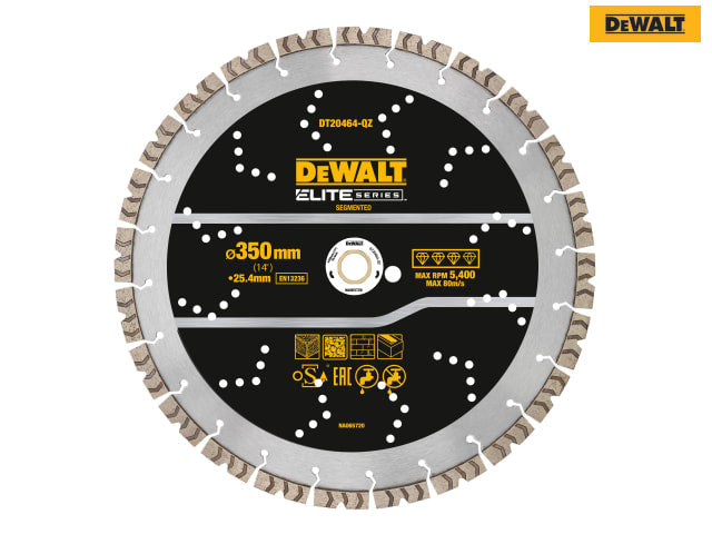 DEWALT ELITE SERIES All Purpose Diamond Segmented Wheel 350 x 25.4mm