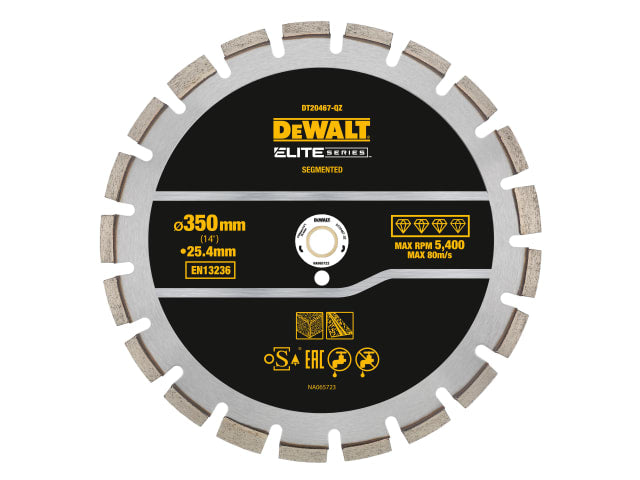 DEWALT ELITE SERIES Asphalt Diamond Segmented Wheel 350 x 25.4mm