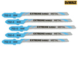 DEWALT HSS Metal Cutting Jigsaw Blades Pack of 5 T118EOF