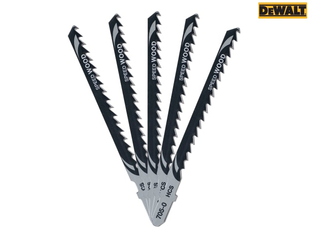 DEWALT HCS Wood Jigsaw Blades Pack of 5 T244D