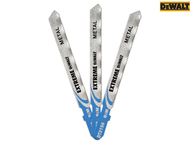 DEWALT DT2150 EXTREME Metal Cutting Jigsaw Blades Pack of 3