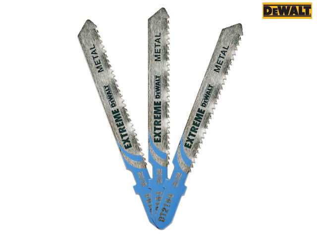 DEWALT DT2154 EXTREME Metal Cutting Jigsaw Blades Pack of 3