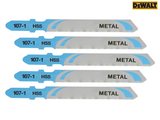 DEWALT HSS Metal Cutting Jigsaw Blades Pack of 5 T118G