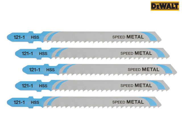 DEWALT HSS Metal Cutting Jigsaw Blades Pack of 5 T127D