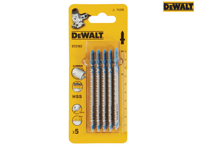 DEWALT HSS Metal Cutting Jigsaw Blades Pack of 5 T127D