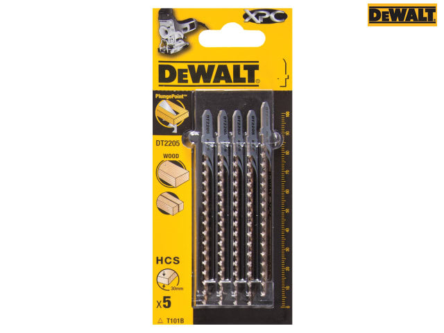 DEWALT XPC HCS Wood Jigsaw Blades Pack of 5 T101B