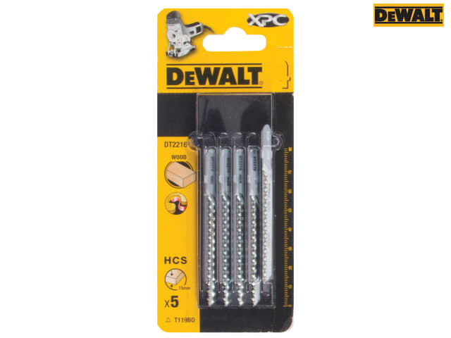 DEWALT XPC HCS Wood Jigsaw Blades Pack of 5 T119BO