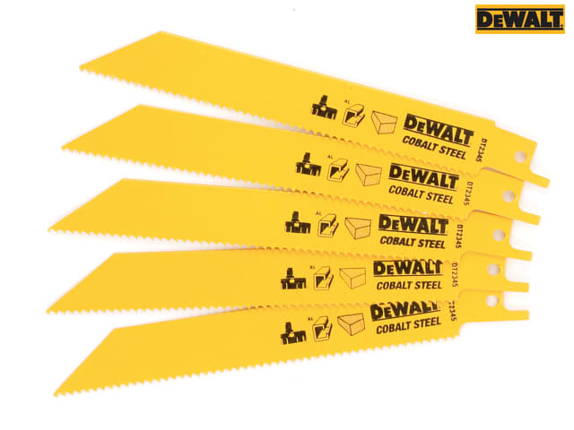 DEWALT Bi-Metal General Purpose Reciprocating Blade 152mm x 10 TPI (Pack 5)