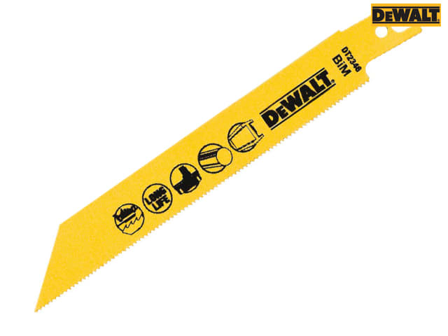 DEWALT Bi-Metal Reciprocating Blade for Metal Cordless 152mm x 18 TPI (Pack 5)