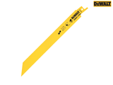 DEWALT Bi-Metal Reciprocating Blade for Metal 203mm x 18 TPI (Pack 5)