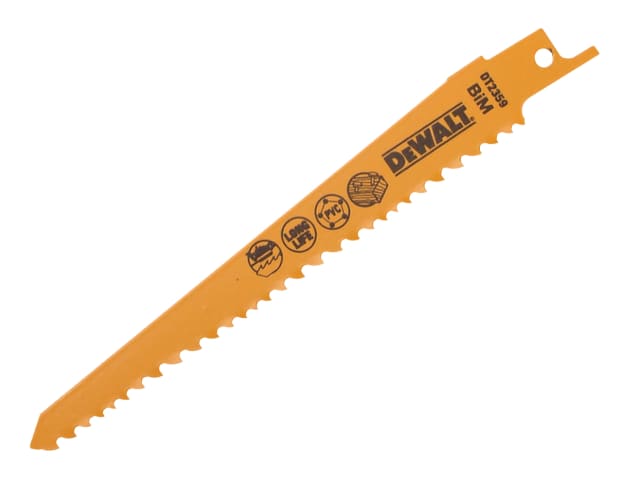 DEWALT Bi-Metal Reciprocating Blade for Wood with Nails 152mm (Pack 5)