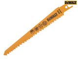 DEWALT Bi-Metal Reciprocating Blade for Wood with Nails 152mm (Pack 5)