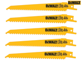 DEWALT Bi-Metal Reciprocating Blade for Wood with Nails 152mm (Pack 5)