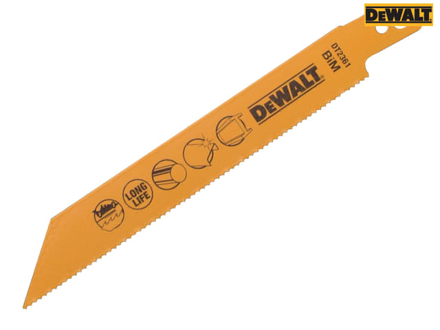 DEWALT Bi-Metal Reciprocating Blade for Metal 152mm x 14 TPI (Pack 5)