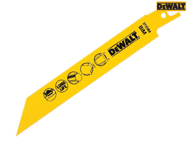 DEWALT Bi-Metal Reciprocating Blade for Metal 152mm x 18 TPI (Pack 5)