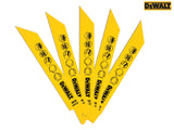 DEWALT Bi-Metal Reciprocating Blade for Metal 152mm x 18 TPI (Pack 5)