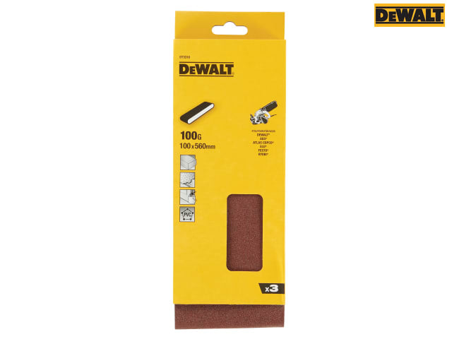 DEWALT Sanding Belt 560 x 100mm 100G Pack of 3