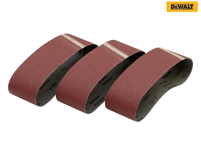 DEWALT Sanding Belt 533 x 75mm 100G Pack of 3