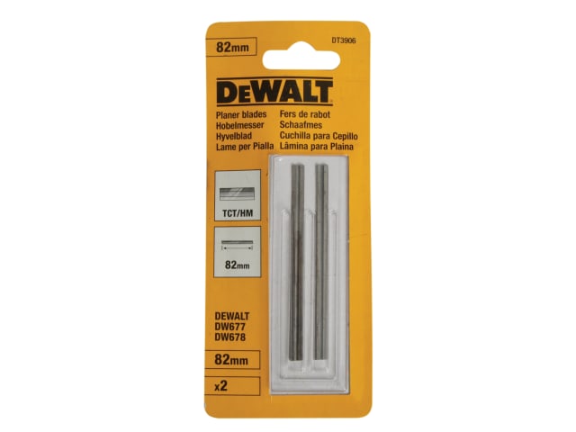 DEWALT DT3906 TCT Reversible Planer Blades 82mm (Pack 2)