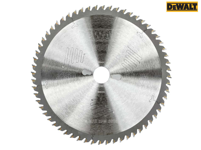 DEWALT Series 60 Circular Saw Blade 250 x 30mm x 60T