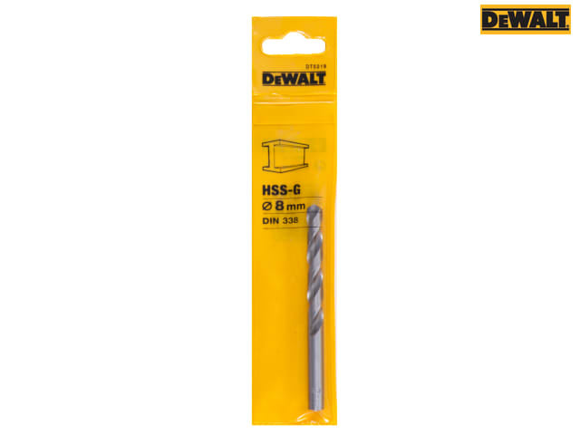 DEWALT HSS-G Jobber Drill Bit 8.0mm OL:117mm WL:75mm