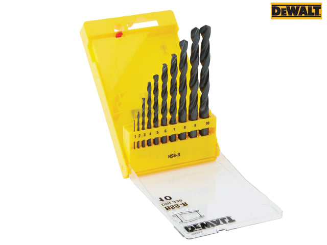 DEWALT DT5911 HSS-R Jobber Drill Bit Set, 10 Piece