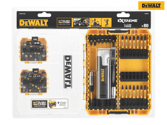 DEWALT DT70775 Mix Bit Set with Right-Angle Attachment, 80 Piece