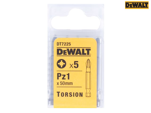 DEWALT DT7225 Torsion Bits PZ1 x 50mm (Pack 5)