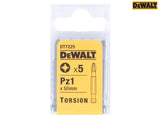 DEWALT DT7225 Torsion Bits PZ1 x 50mm (Pack 5)