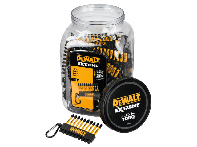 DEWALT DT7276QZ Pozi Bit Keyring 10 Piece (Jar of 50)