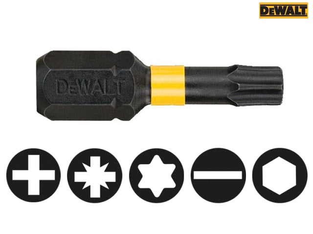 DEWALT Impact Torsion Bits TX25 x 25mm (Pack 5)