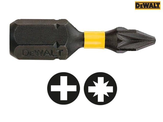 DEWALT Extreme Impact Torsion Bits PZ1 x 25mm (Pack 5)