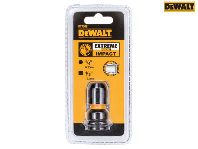 DEWALT DT7508 1/2in Drive to 1/4in Hex Impact Adaptor