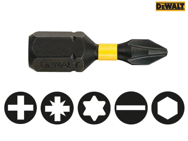 DEWALT Impact Torsion Bits PH1 x 25mm (Pack 5)