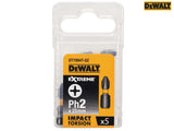 DEWALT Impact Torsion Bits PH2 x 25mm (Pack 5)