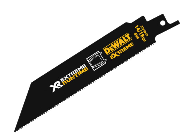 DEWALT FlexVolt XR Metal Reciprocating Blade 152mm 14/18 TPI Pack of 5