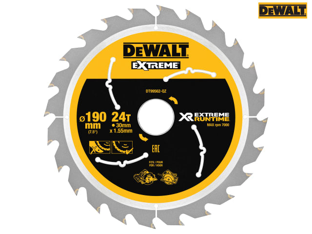 DEWALT XR FlexVolt Circular Saw Blade 190 x 30mm x 24T