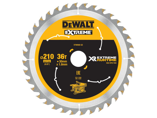 DEWALT XR FlexVolt Table Saw Blade 210 x 30mm x 36T