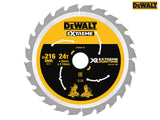 DEWALT XR FlexVolt Circular Saw Blade 216 x 30mm x 24T