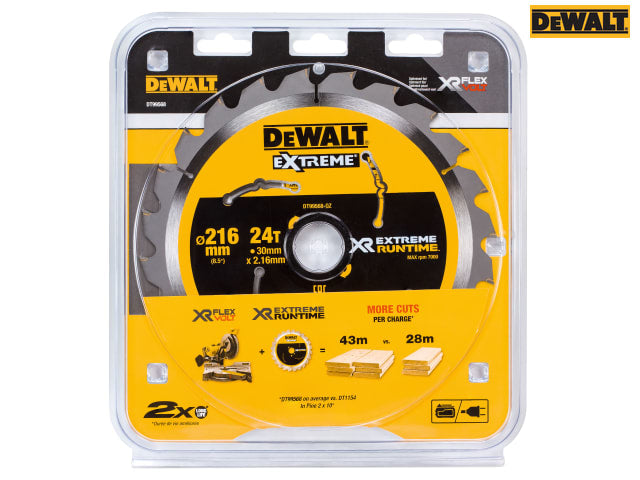 DEWALT XR FlexVolt Circular Saw Blade 216 x 30mm x 24T