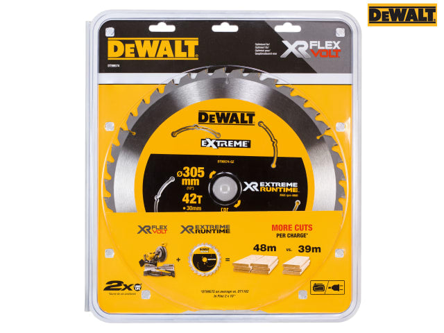 DEWALT XR FlexVolt Mitre Saw Blade 305 x 30mm x 42T