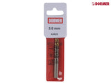 Dormer A002 HSS-TiN Coated Jobber Drills (2) 3.0mm OL:61mm WL:33mm