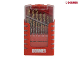 Dormer A095 Compact Set HSS TiN Drill Set of 19 1.0-10 x 0.5mm