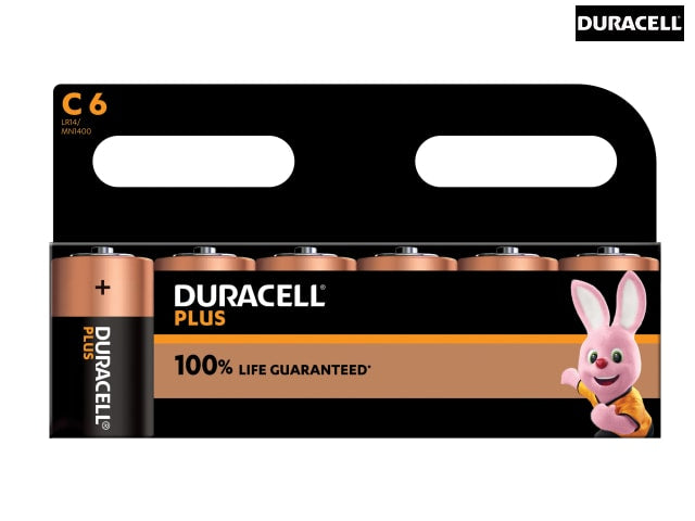 Duracell C Cell Plus Power +100% Batteries (Pack 6)