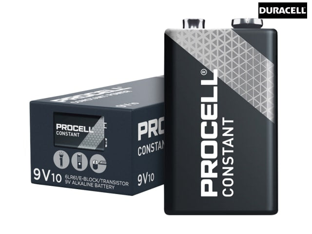 Duracell 9V PROCELL® Alkaline Constant Power Industrial Batteries (Pack 10)