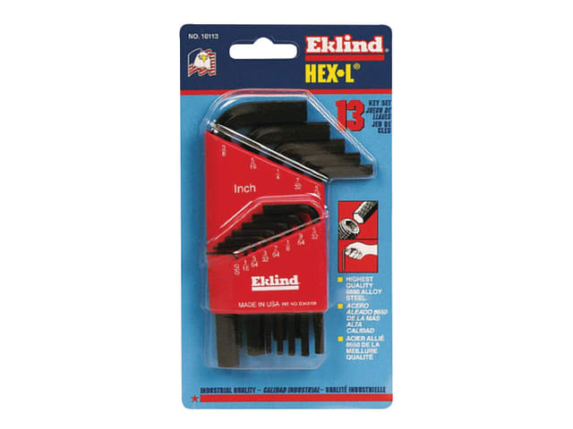 Eklind REK10113 Imperial Short Handle Hex L-Key Set, 13 Piece