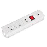 Sealey Extension Cable 2.6m 2 x 230V + 2 x USB Sockets - White